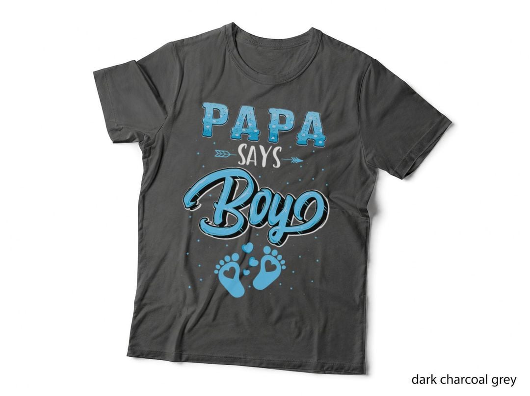 Gender Reveal Papa Says Boy Baby Matching Family Set T-Shirt