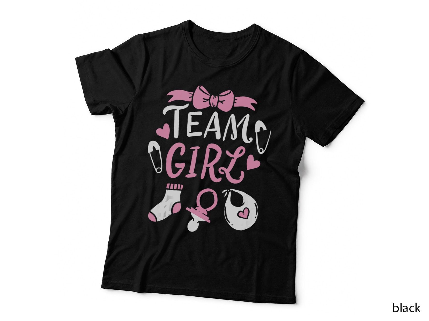 Gender Reveal Team Girl, Baby Shower Gift, Pink Announcement, Mom-To-Be T-Shirt