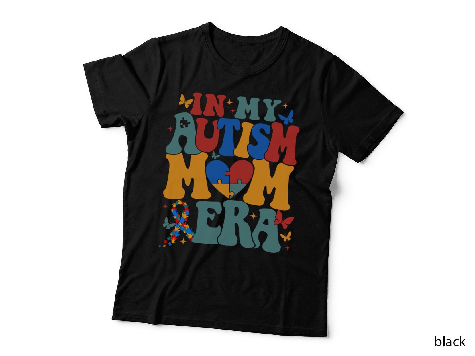 Groovy in My Autism Mom Era Autism Awareness Autism Mom T-Shirt
