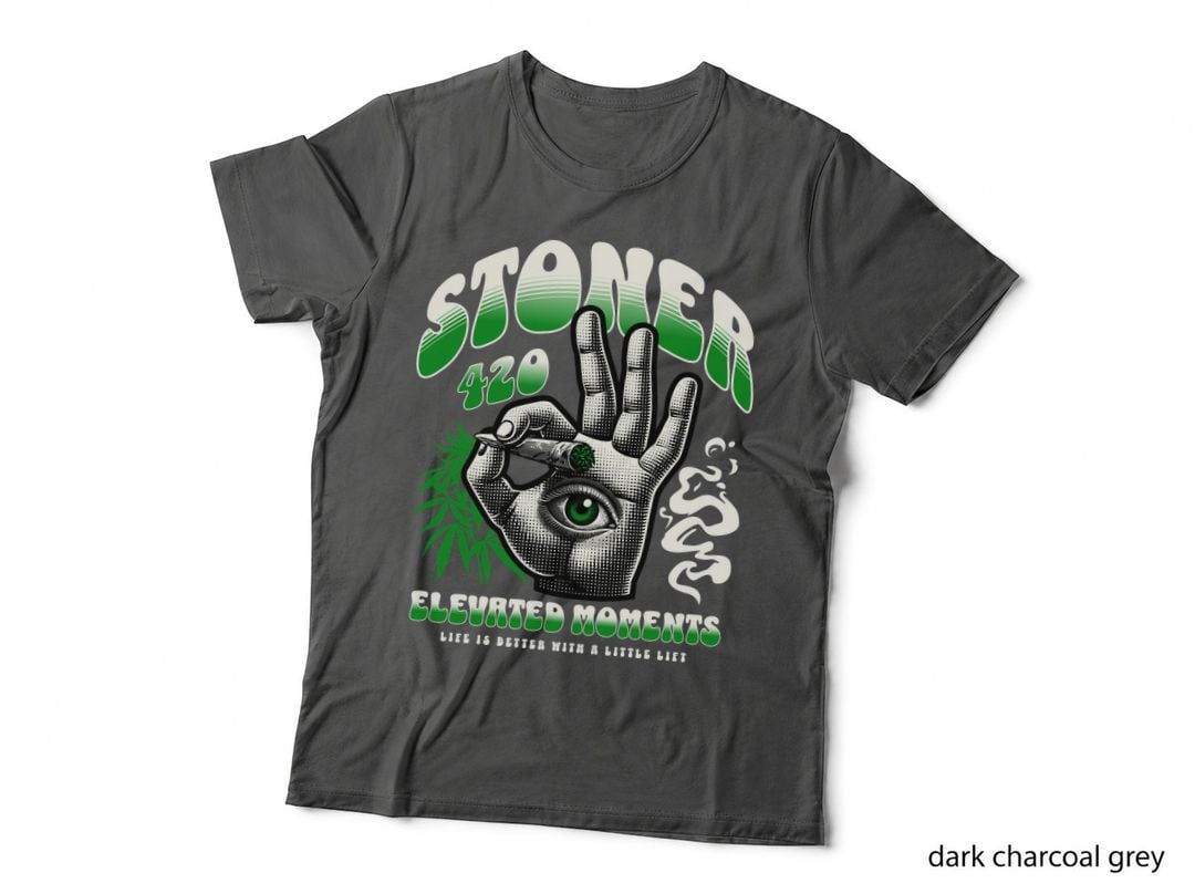 Hand Holding Marijuana Cigarette T-Shirt, Stoner 420 Print, Weed Mom Apparel