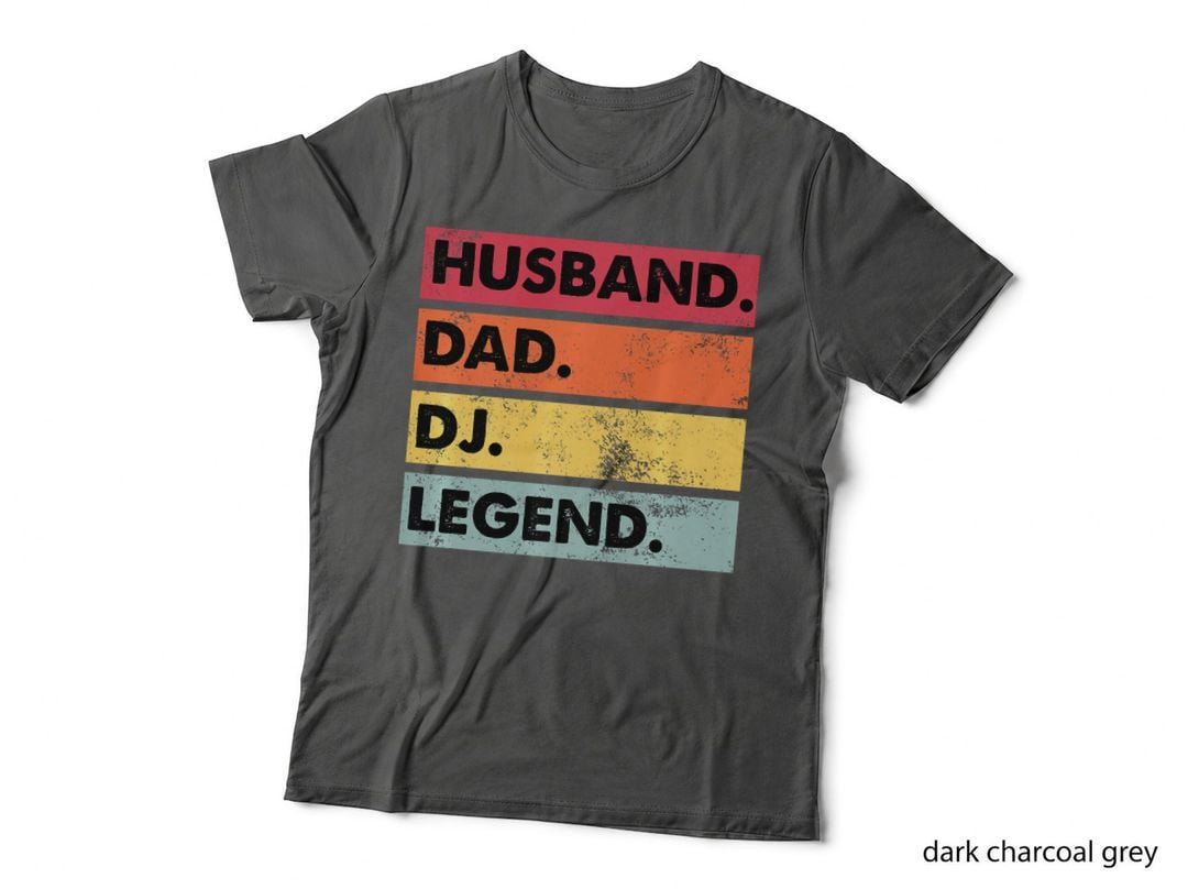 Husband Dad DJ Legend Funny DJ Disc Jockey Music Player T-Shirt
