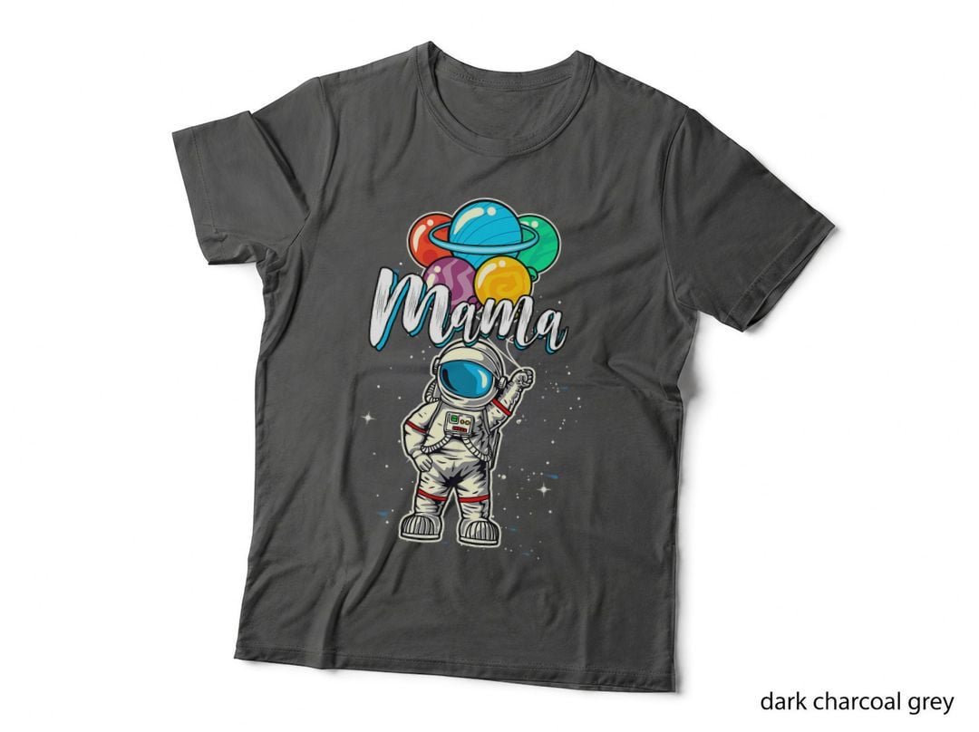 Mama Astronaut in Space T-Shirt, Funny Birthday Gift, Mom Family