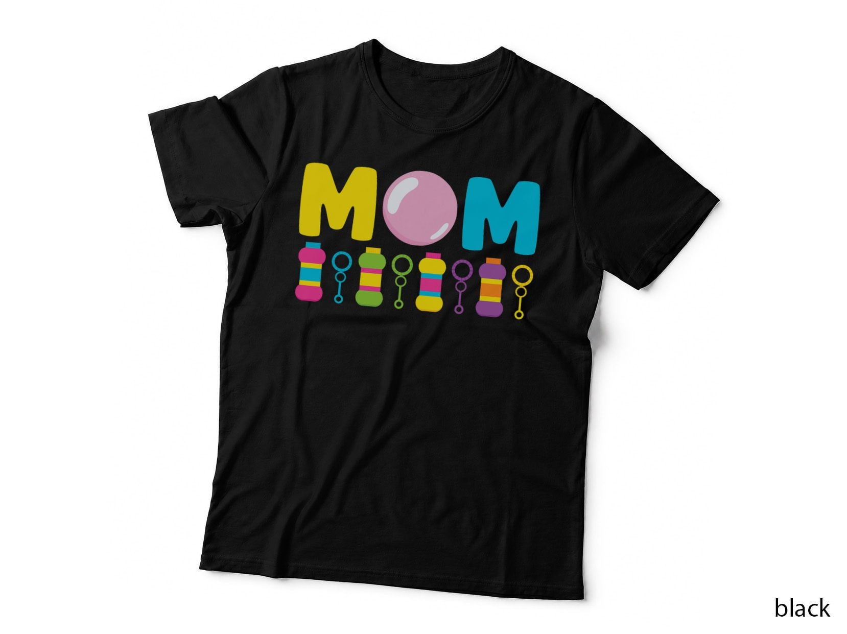 Mom Bubble Birthday Party Kids Bubble Wands Themed Matching T-Shirt