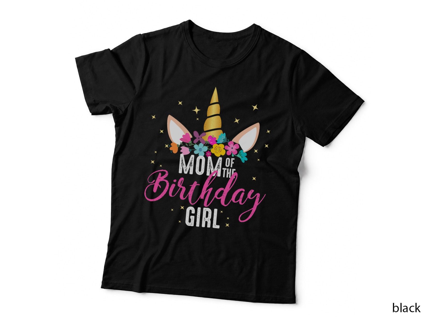 Mom of the Birthday Girl Mother Gifts Unicorn Birthday T-Shirt
