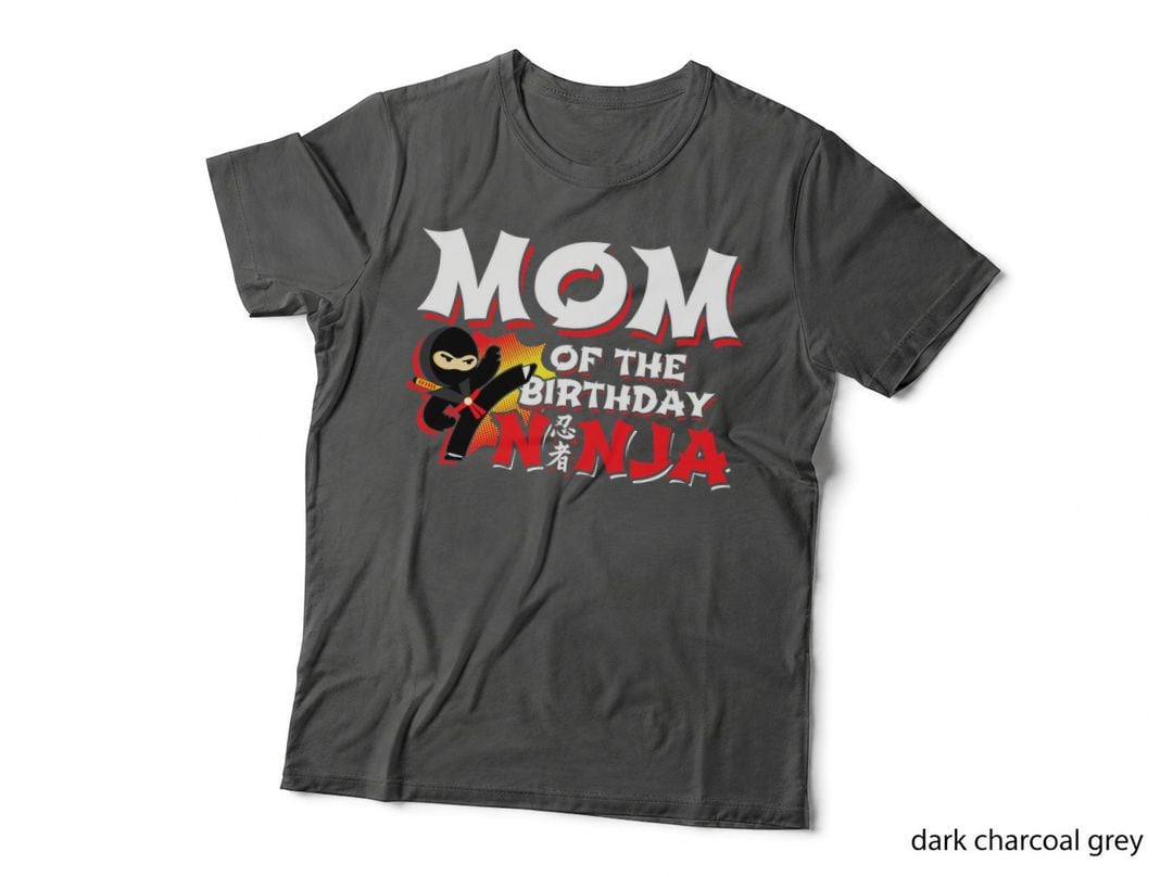Mom of the Birthday Ninja T-Shirt, Birthday Party Gift, Family Fun Apparel