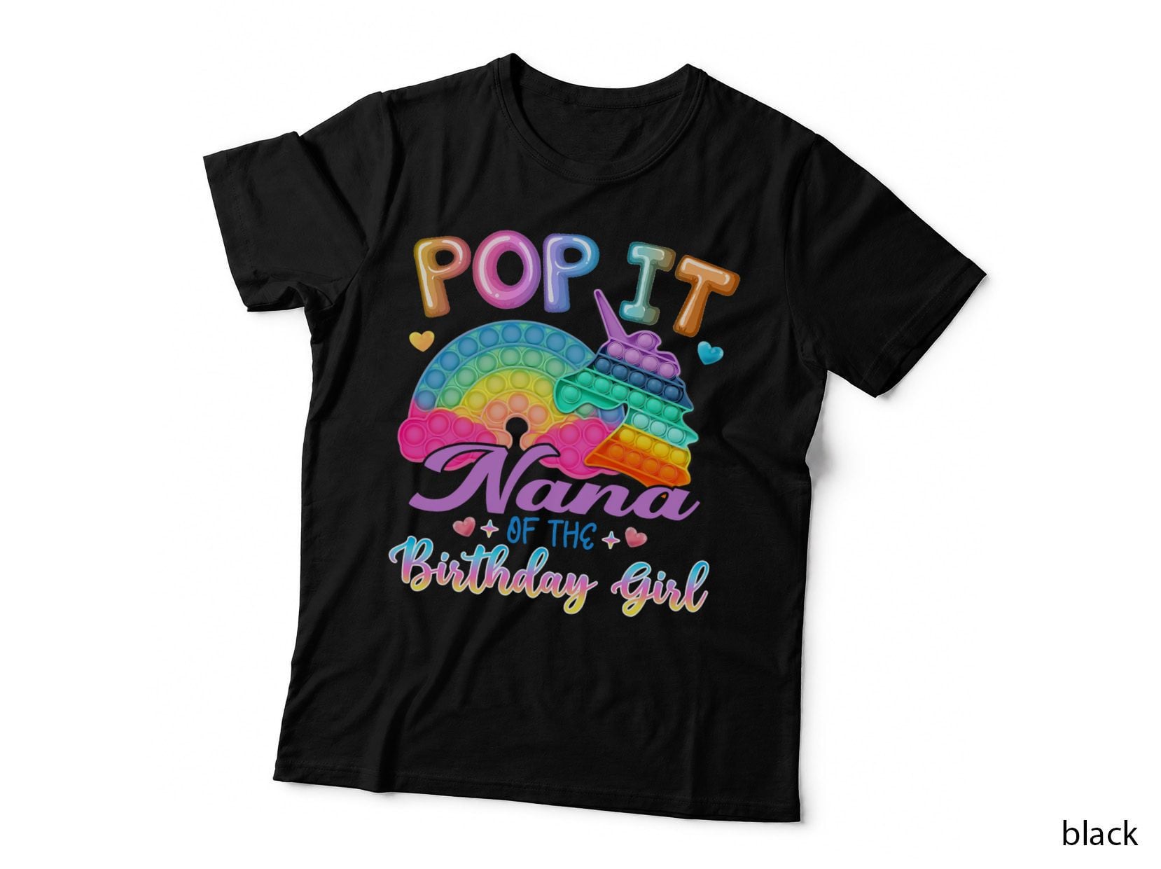 Pop It NANA of the Birthday Girl Kids Family Matching T-Shirt