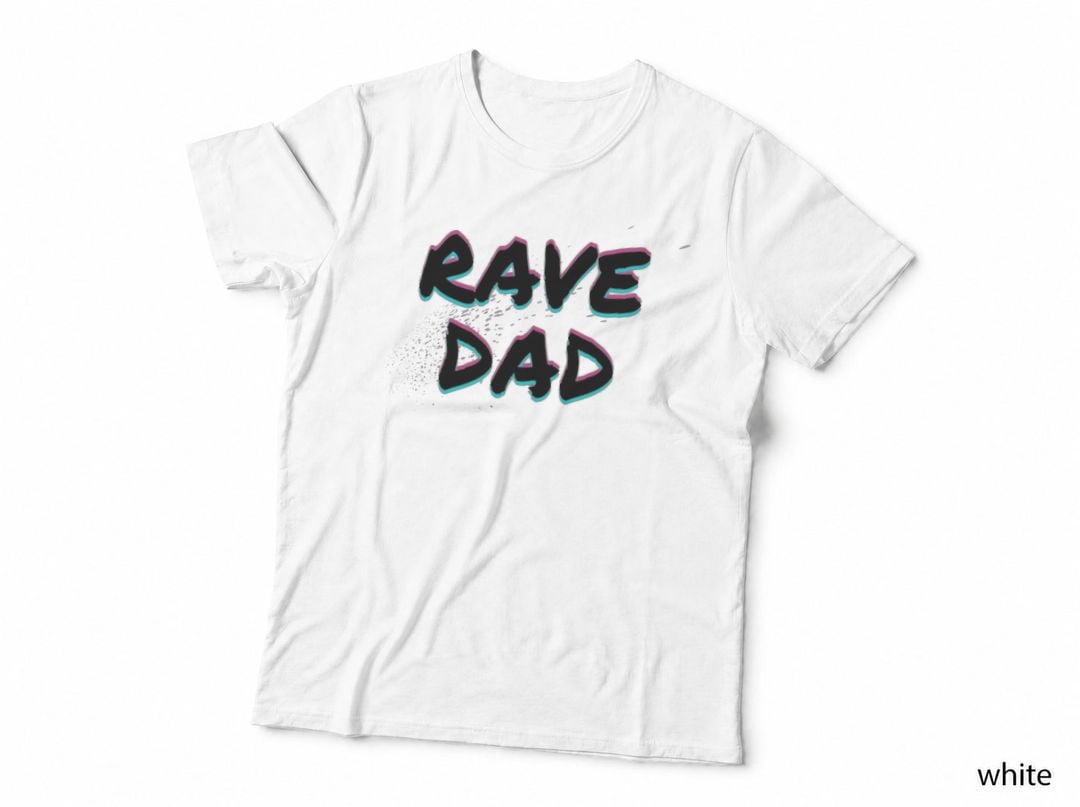 Rave Dad Funny Graphic Rave Tee for Birthday, EDM Festival T-Shirt