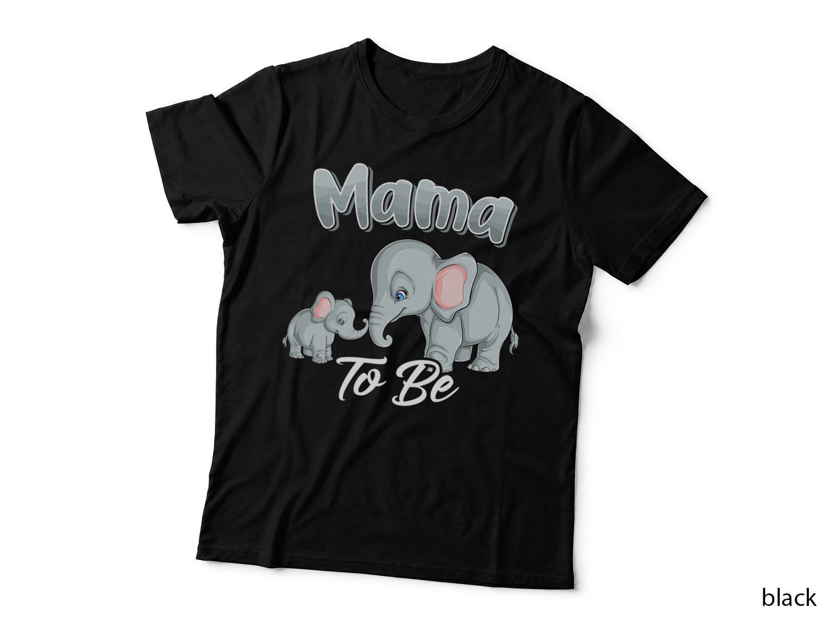 Soon Mama to Be Elephants for Baby Shower Gender Reveal T-Shirt