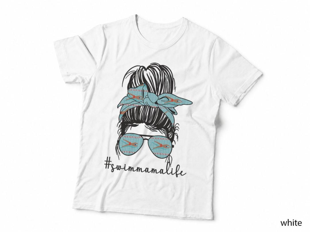 Swim Mama Life Proud Swimmer Mom Swimming Mother T-Shirt