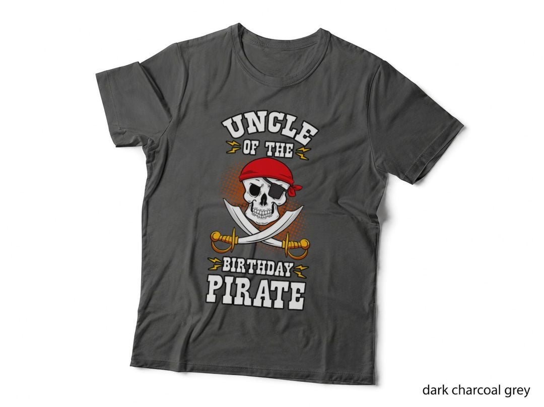 Uncle of the Birthday Pirate Themed Matching Birthday Party T-Shirt