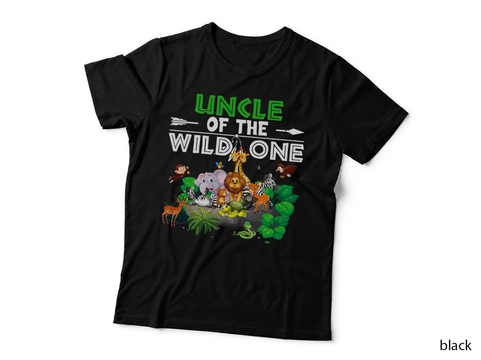 Uncle of the Wild One Animal Zoo Birthday Boy Safari Jungle T-Shirt