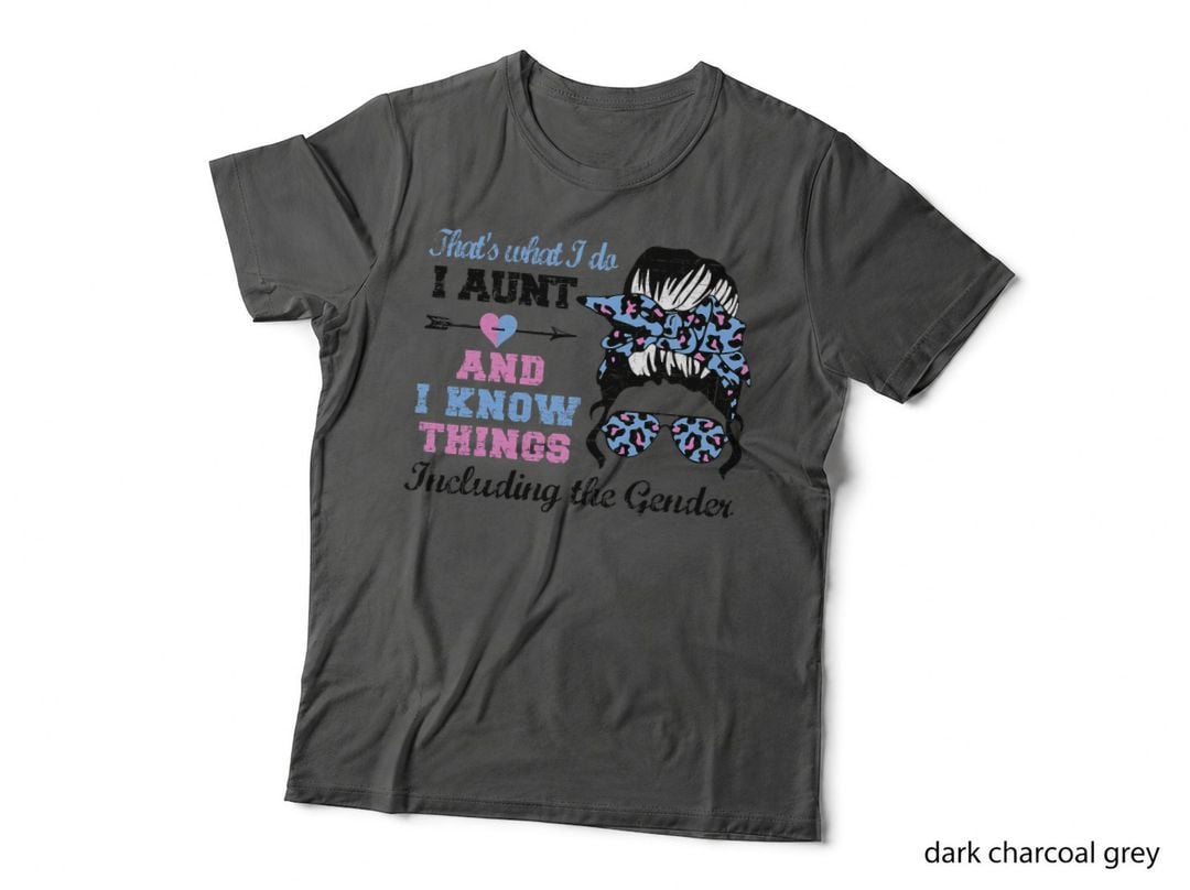 Auntie Keeper of the Gender Reveal Party Ideas Distressed T-Shirt