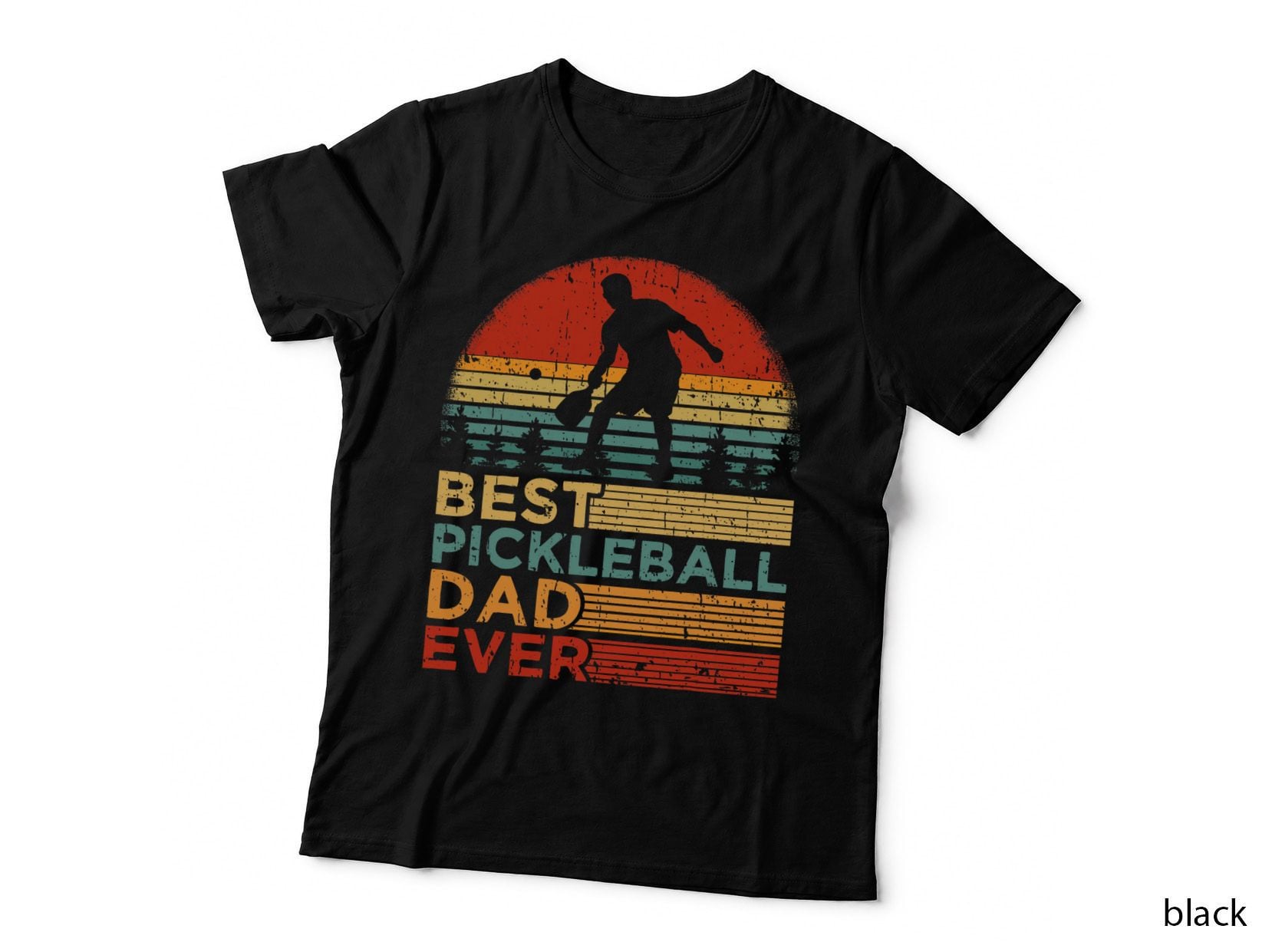 Best Pickleball Dad Ever Vintage Pickleball Father's Day T-Shirt