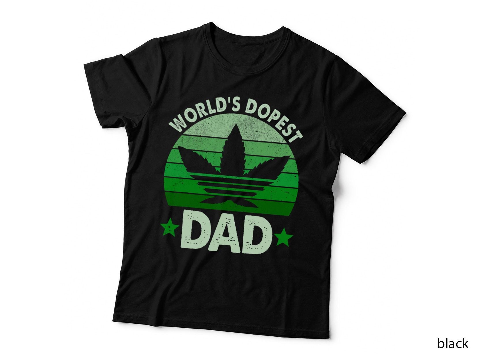 Cannabis Weed World's Dopest Dad Fathers Day for Daddy Men T-Shirt