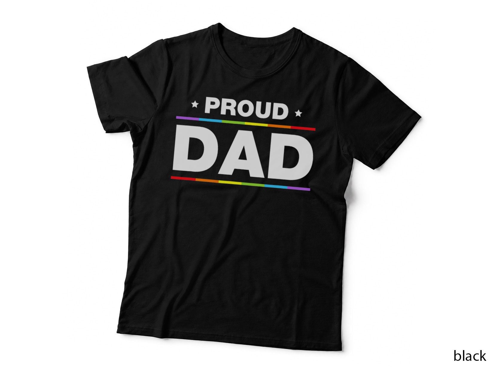 Fathers Day Gift Gay Pride Proud Dad LGBTQ LGBT Parent T-Shirt