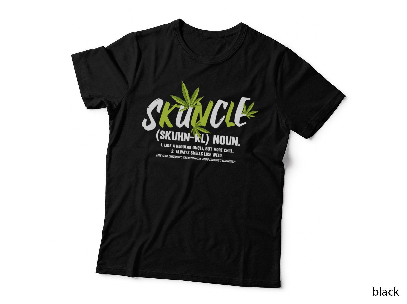 Funny Uncle Weed Smoker Skuncle Marijuana Uncle T-Shirt