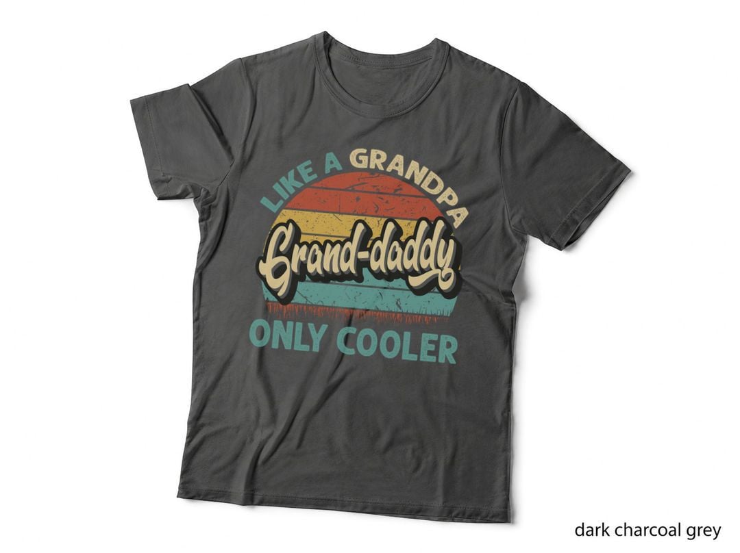Grand Daddy Like a Grandpa Only Cooler Vintage Fathers Day T-Shirt