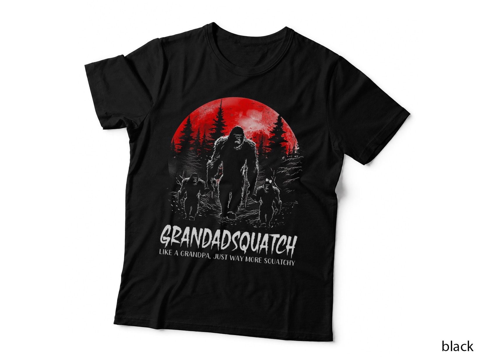 Grandad Squatch Funny Bigfoot Dad Sasquatch Yeti Fathers Day T-Shirt