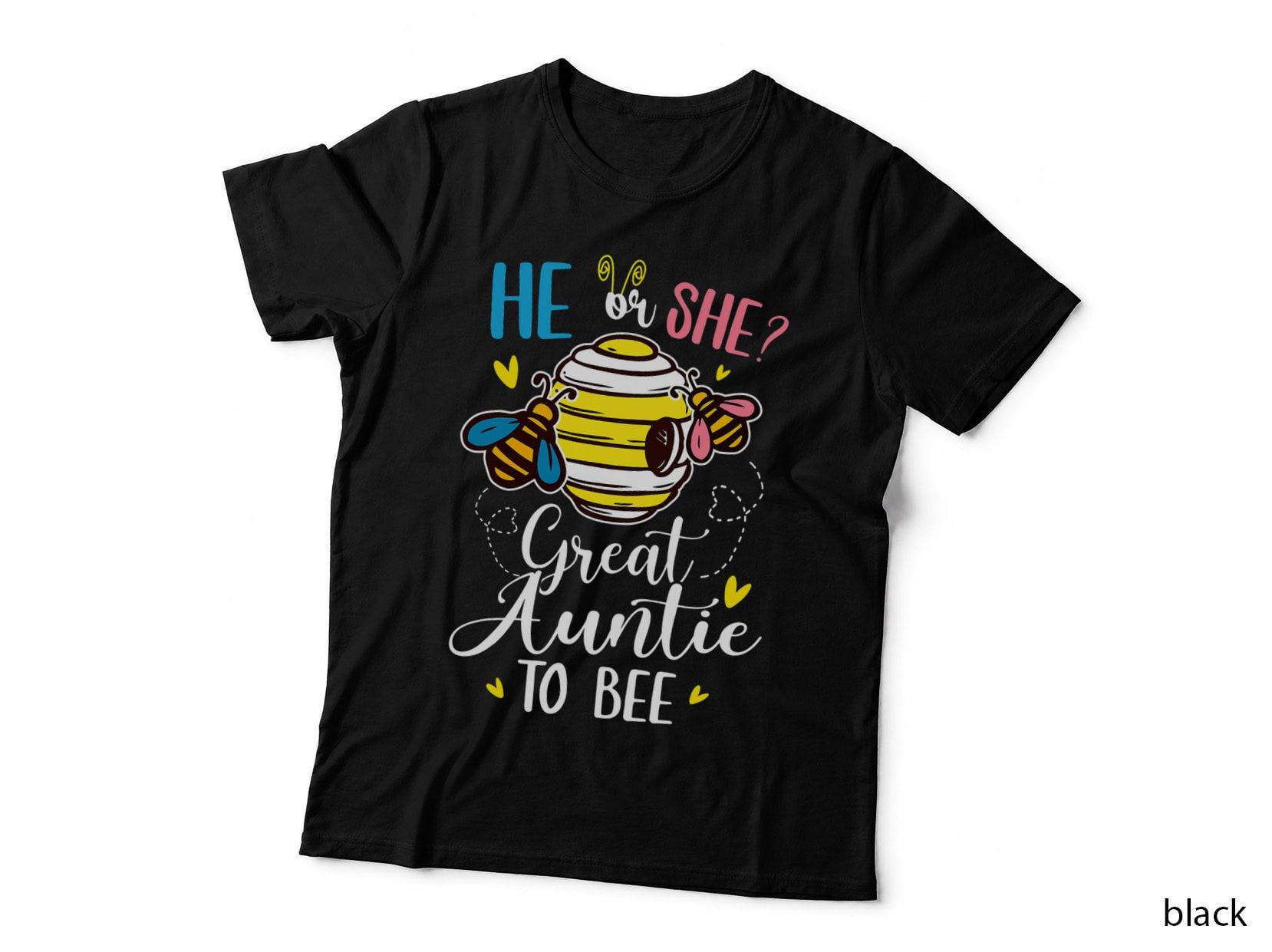 He or She Great Auntie to Bee Gender Reveal Funny T-Shirt