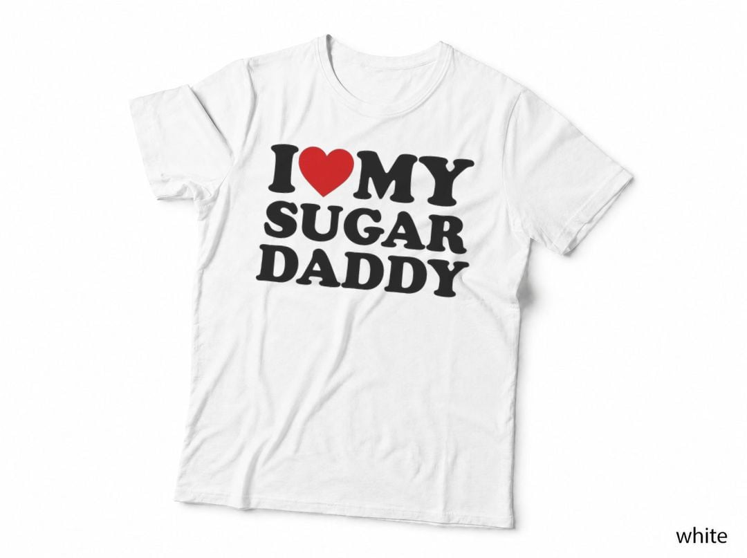 I Love My Sugar Daddy Funny Red Heart Father's Day T-Shirt