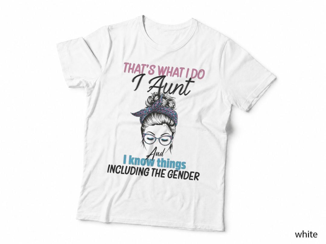 Keeper of the Gender Reveal Auntie Aunt Baby Shower T-Shirt