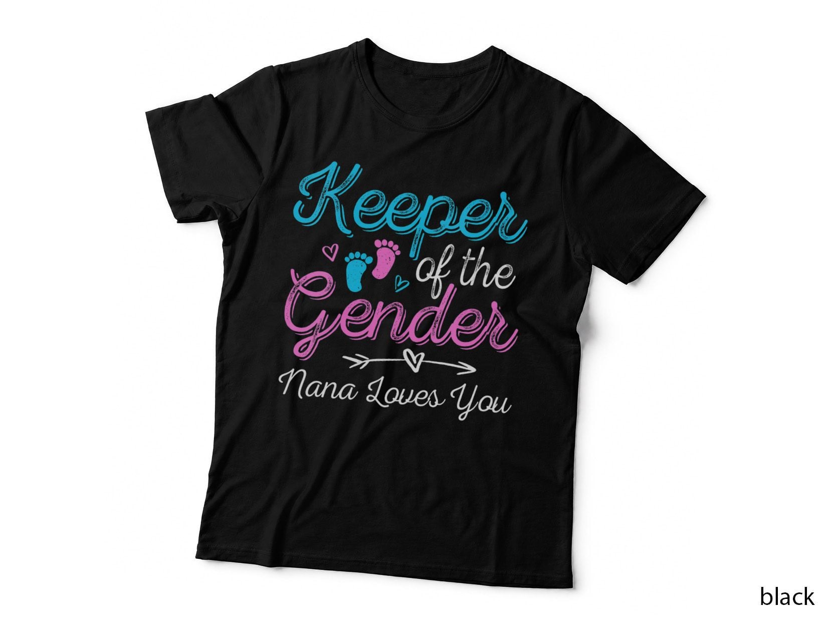 Keeper of the Gender Reveal Nana Loves You Cute Baby Shower T-Shirt