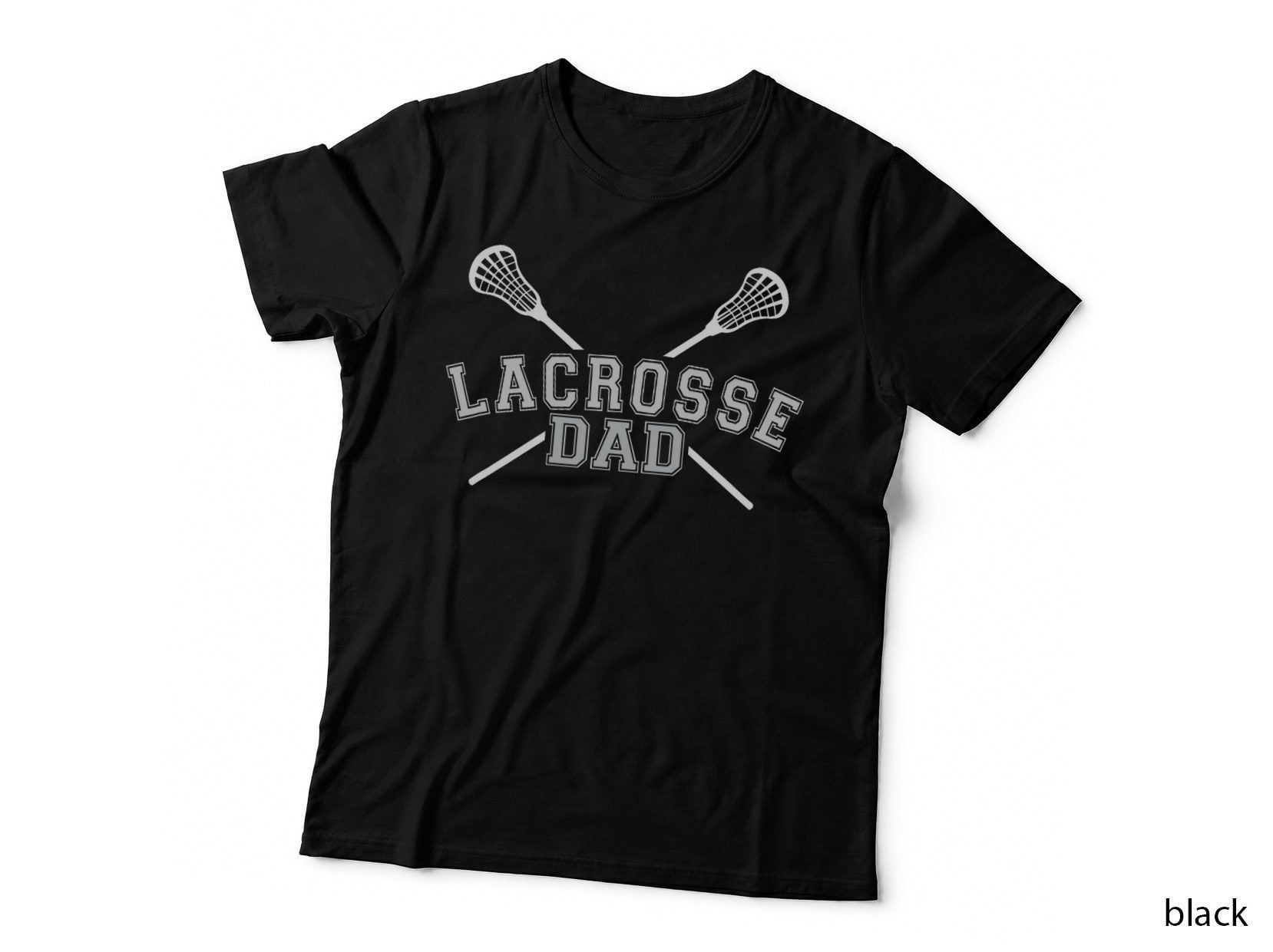 Lacrosse Dad Shirt LAX Crossed Sticks T-Shirt Adult Mens