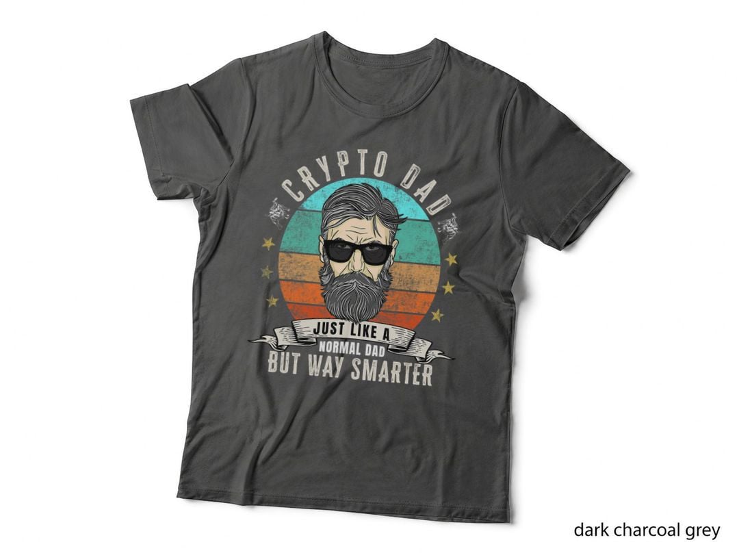 Mens Crypto Dad Just Like a Normal Dad Bitcoin Bulle Father's Day T-Shirt