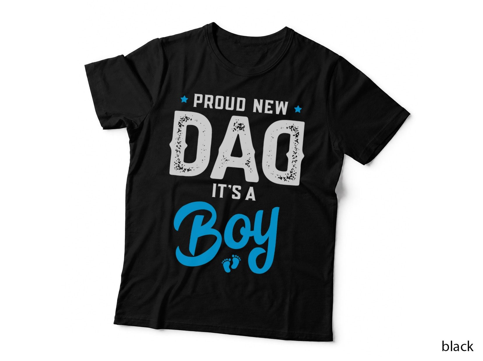 Mens Proud New Dad Its a Boy Promoted to Daddy Gender Reveal Gift T-Shirt