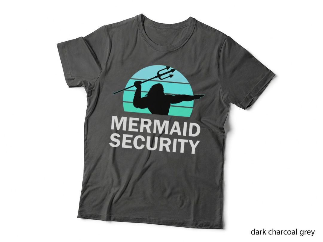 Mermaid Security Boys Swimmer Dad Merdad Trident T-Shirt