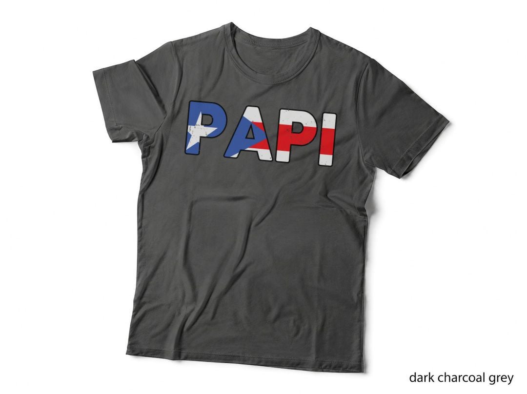 Papi Shirt Puerto Rico Flag Fathers Day Gift Rican Dad Mens T-Shirt