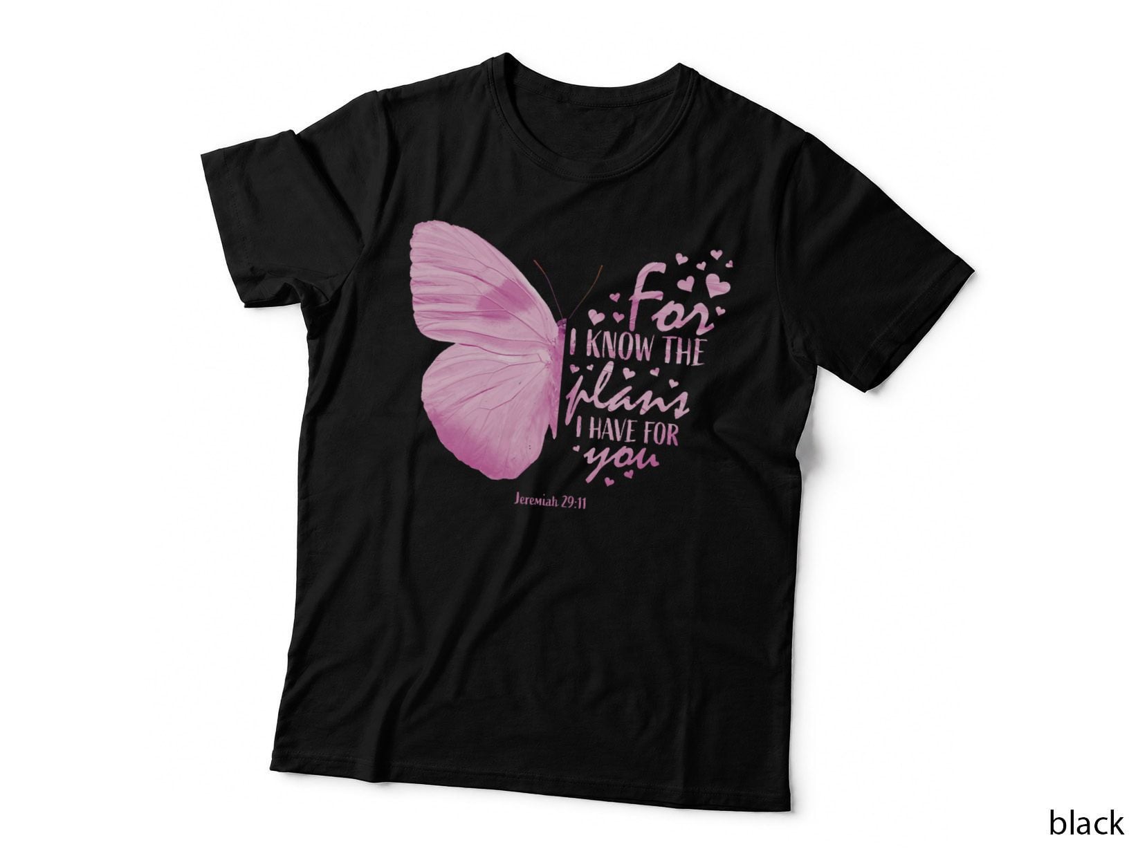 Religious Gifts Mom Women Christian Bible Verse Butterfly T-Shirt
