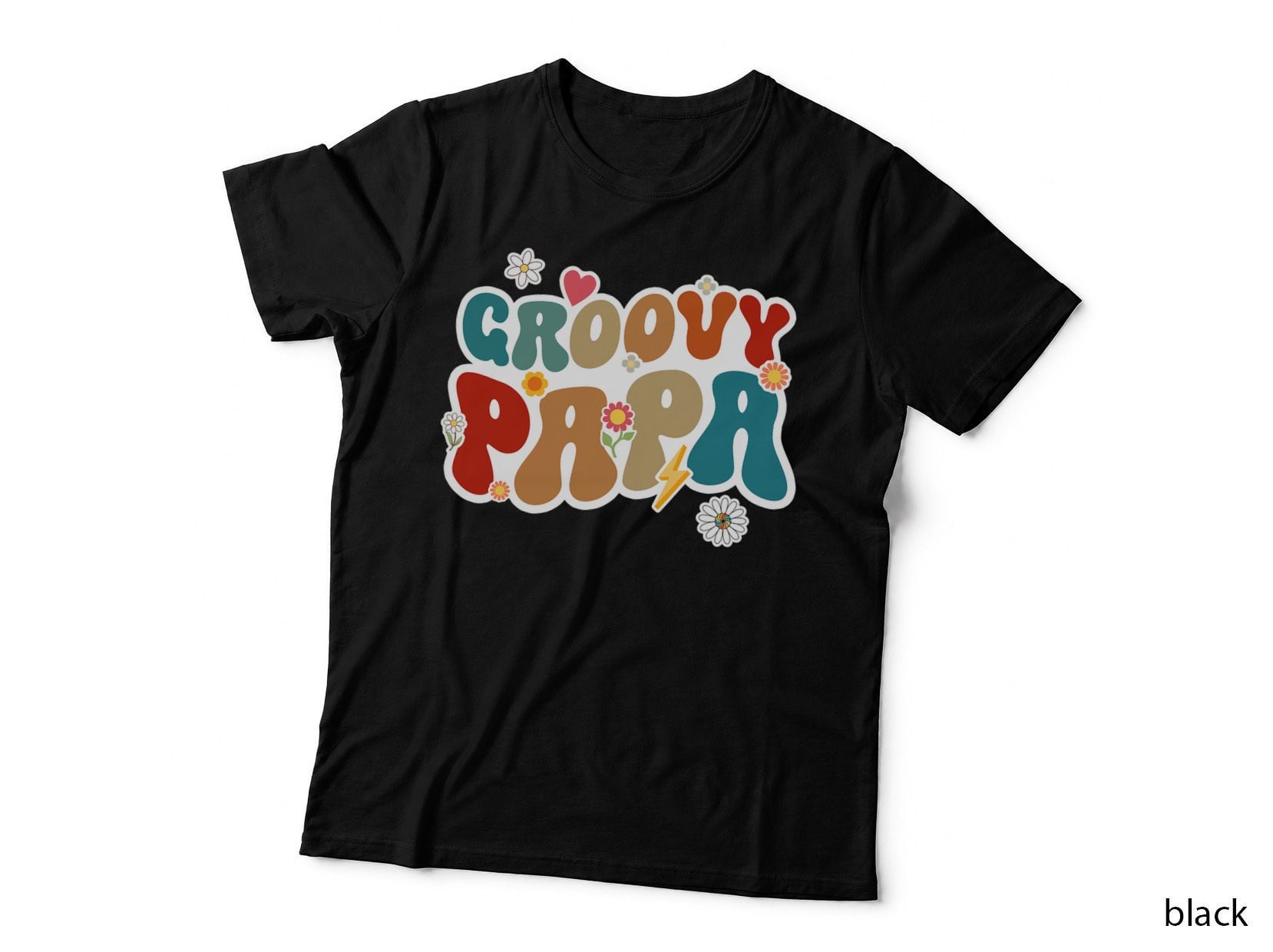 Retro Groovy Papa 70s Aesthetic Nostalgia T-Shirt