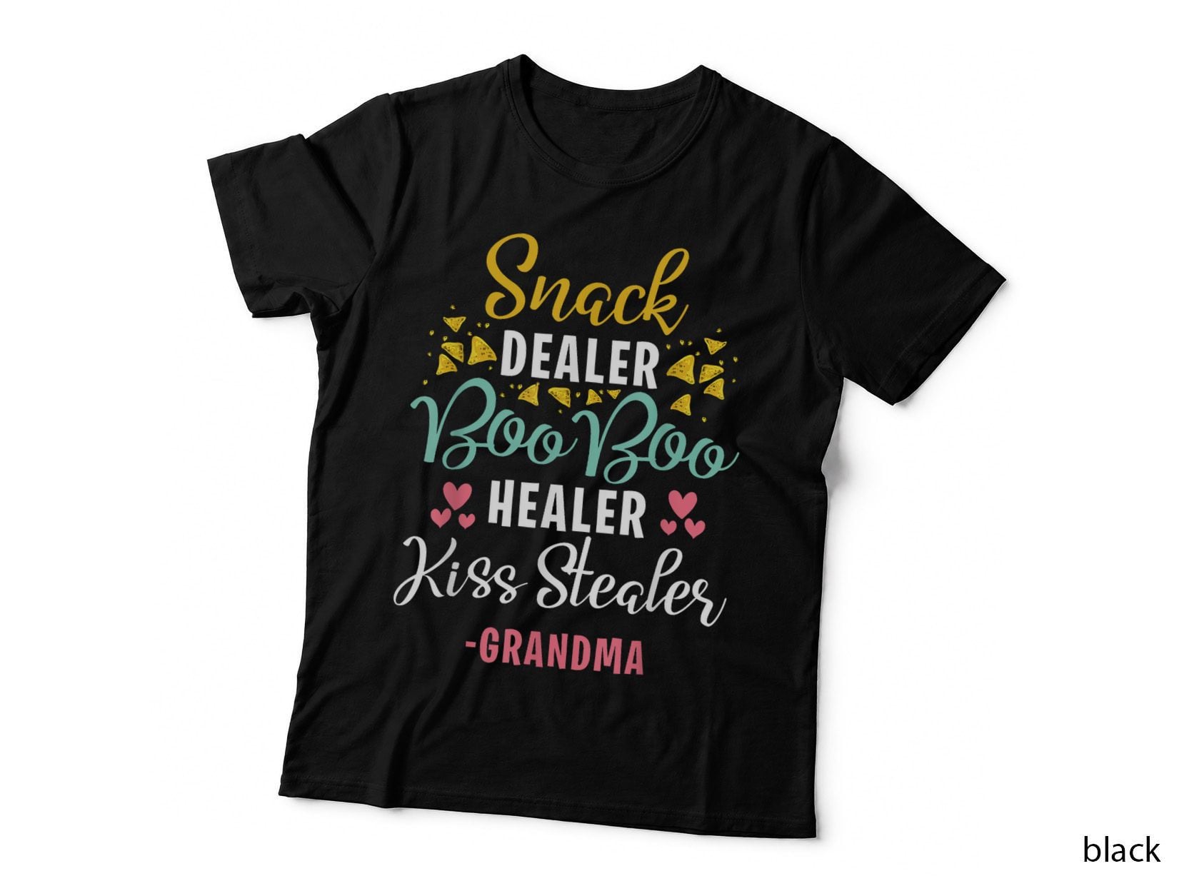 Snack Dealer Boo Boo Healer Kiss Stealer Grandma Grandchild T-Shirt