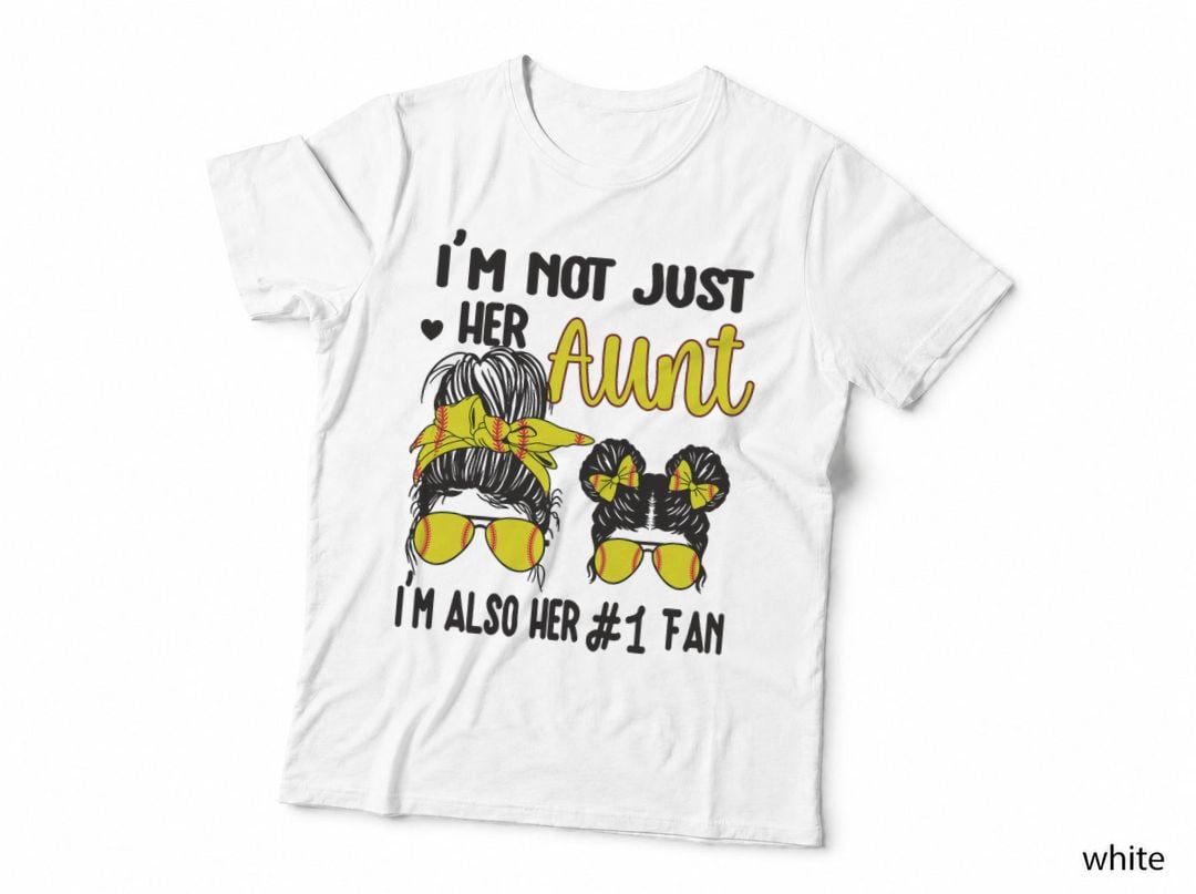 Softball Aunt Niece Proud Softball Auntie T-Shirt