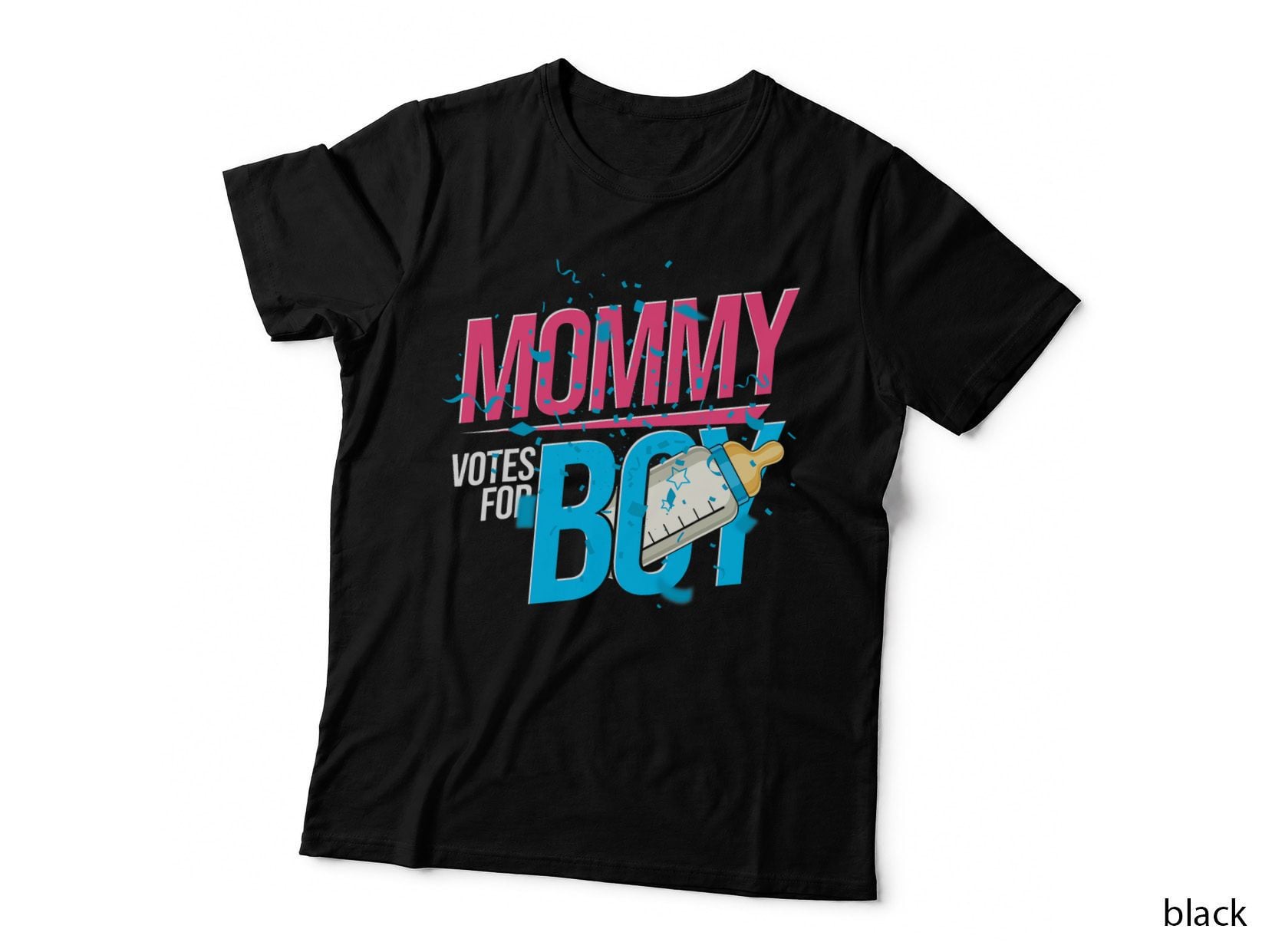 Team Boy Mommy Baby Shower Future Mom Gender Reveal Party T-Shirt