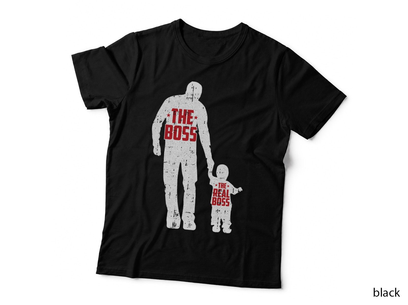 The Boss the Real Boss Fathers Day Dad Son Daughter Matching T-Shirt