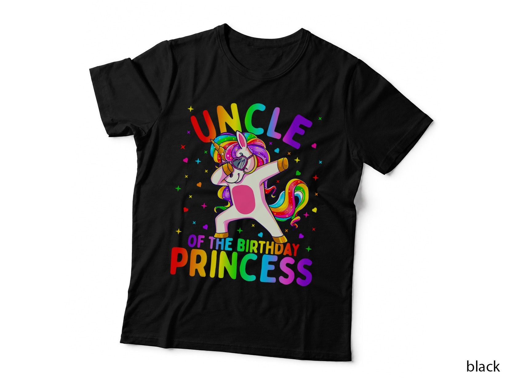 Uncle of the Birthday Princess Girl Dabbing Unicorn T-Shirt