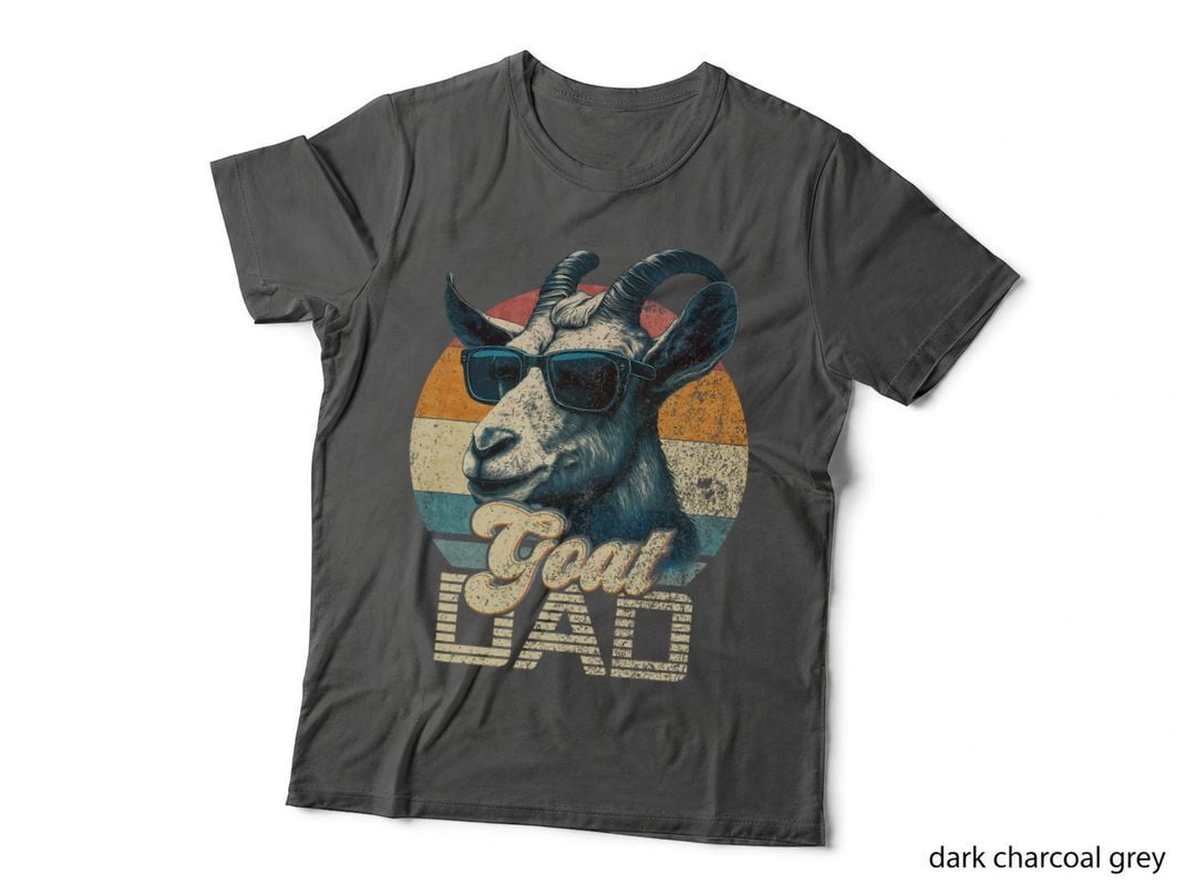 Vintage Retro Goat Dad Best Goat Daddy Funny Fathers Day T-Shirt