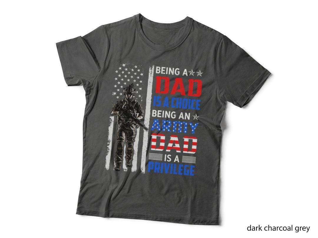 Army Dad T-Shirt, Patriotic Design, Military Pride