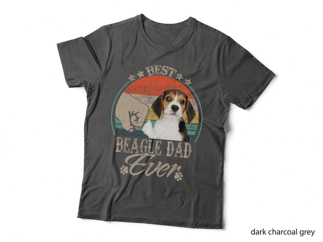 Best Beagle Dad Ever T-Shirt, Vintage Retro, Pet Lover Apparel