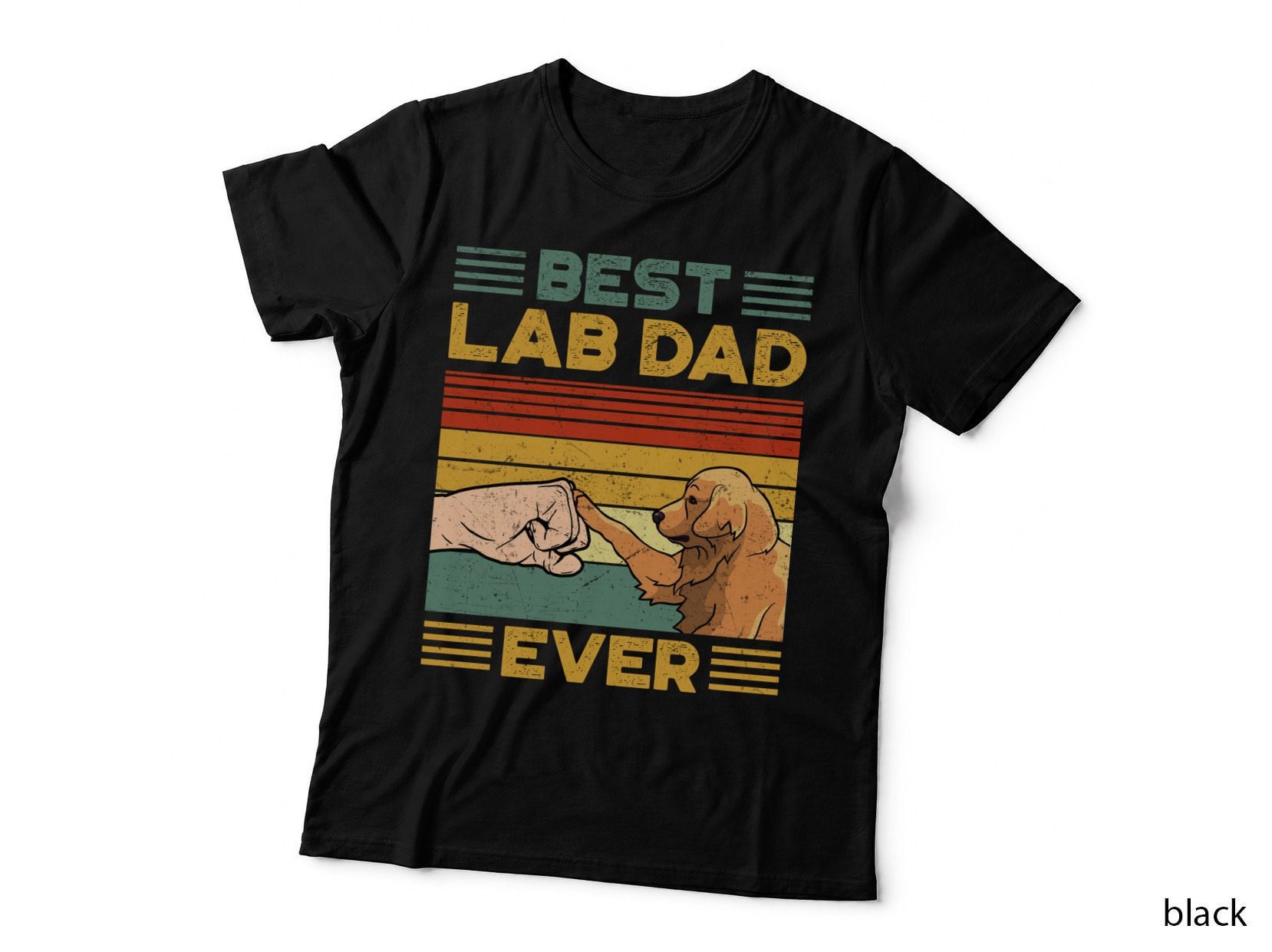 Best Labrador Retriever Dad T-Shirt, Vintage Retro, Pet Owner Apparel