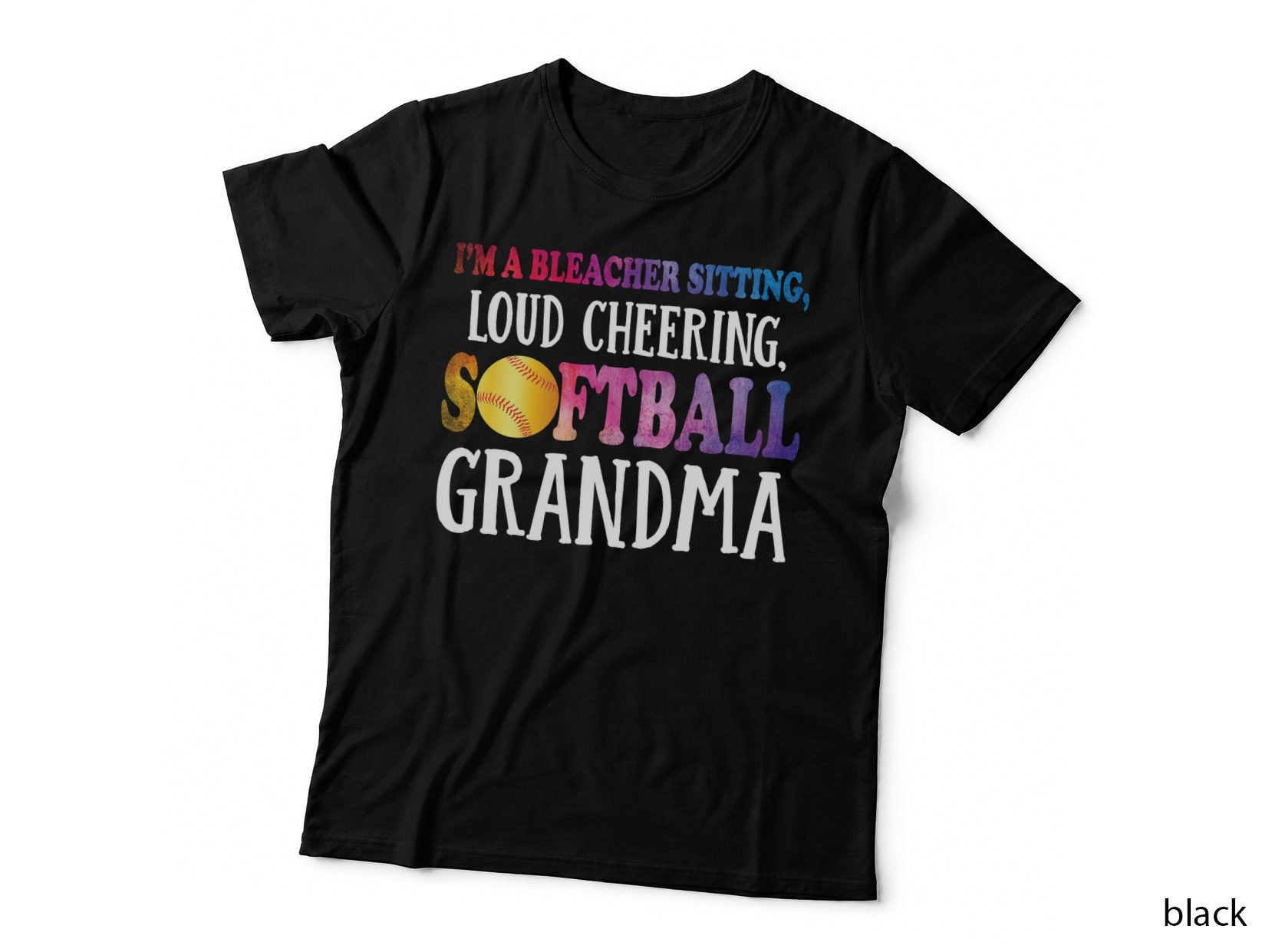 Bleacher Grandma Softball T-Shirt, Patriotic, Grandma Apparel