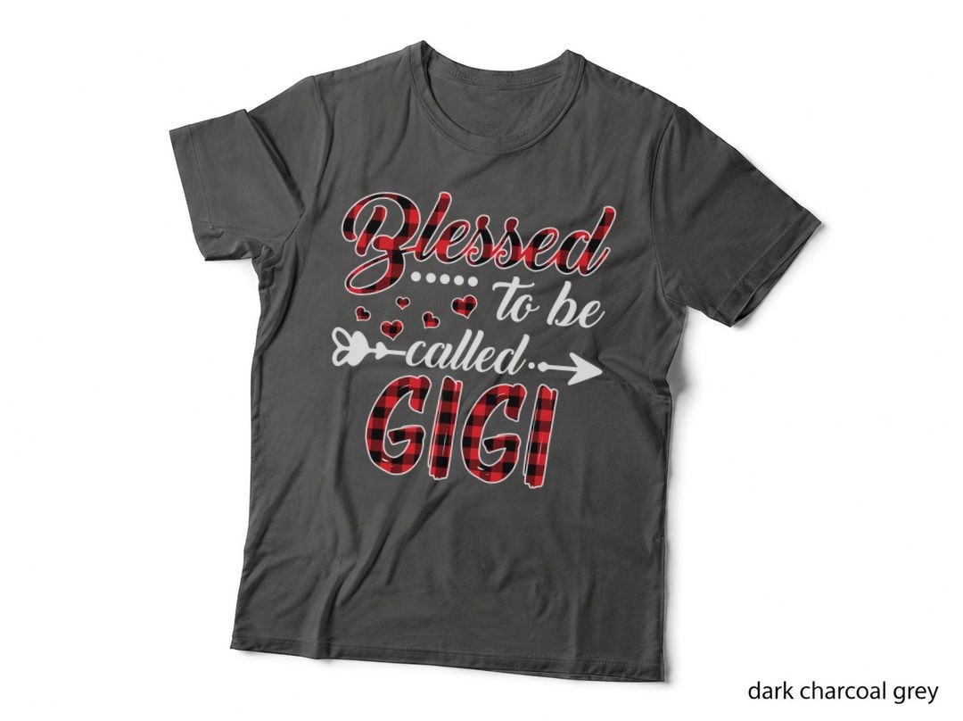 Blessed Gigi T-Shirt, Buffalo Plaid Style, Grandma Gift Idea