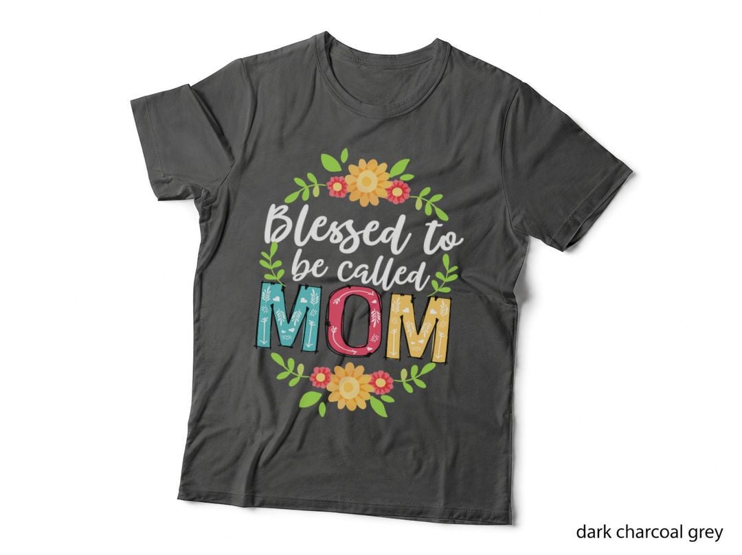 Blessed Mom T-Shirt, Floral Botanical, Mom Family