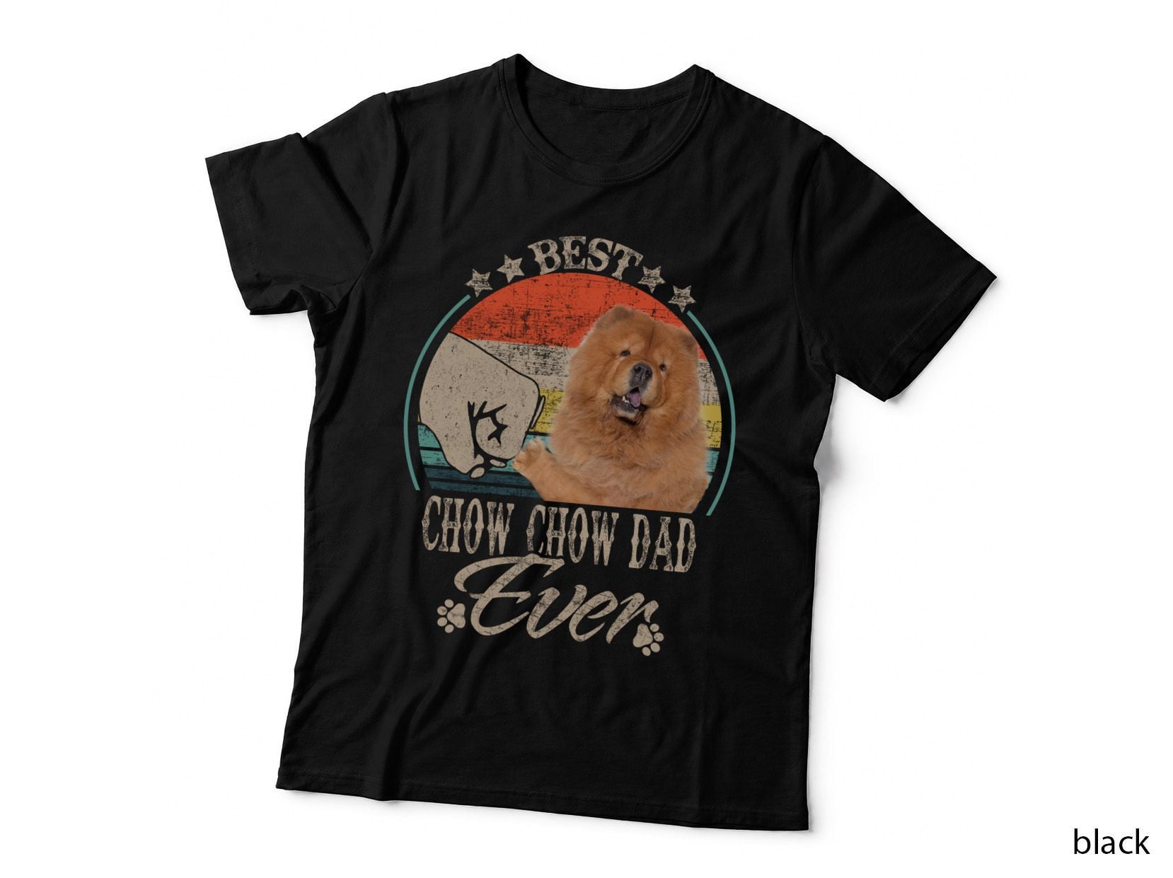 Chow Dad T-Shirt, Vintage Retro Style, Pet Lover Apparel