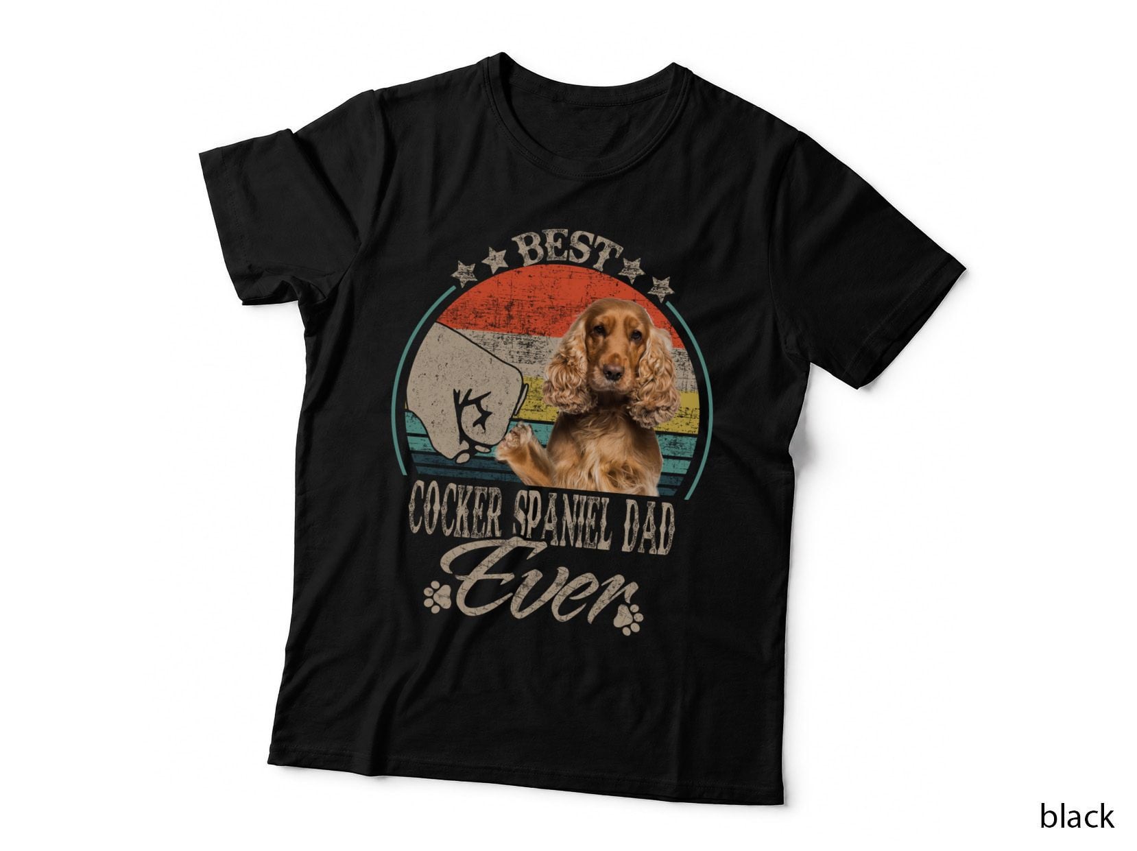 Cocker Spaniel Dad T-Shirt, Vintage Retro, Pet Lover Apparel