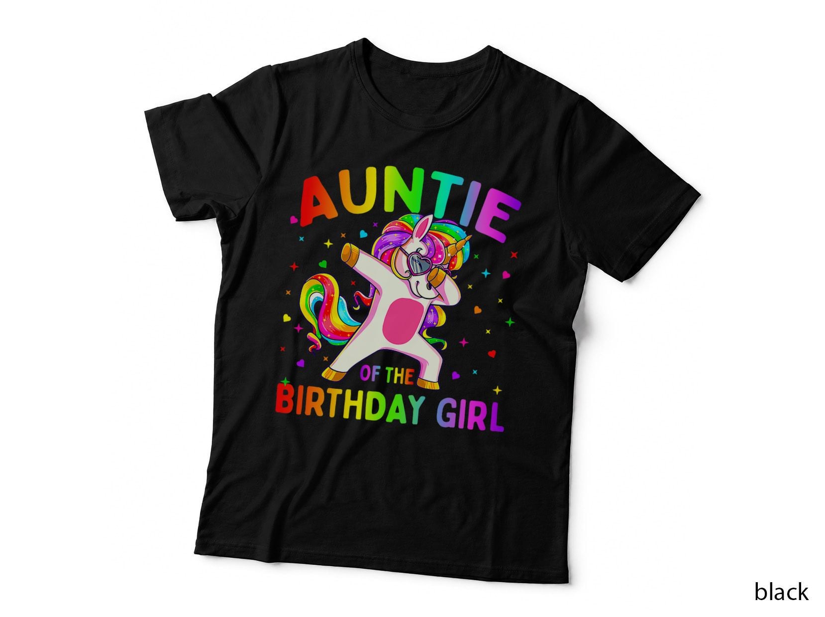 Dabbing Unicorn Auntie Birthday T-Shirt, Party Fun, Auntie Gift