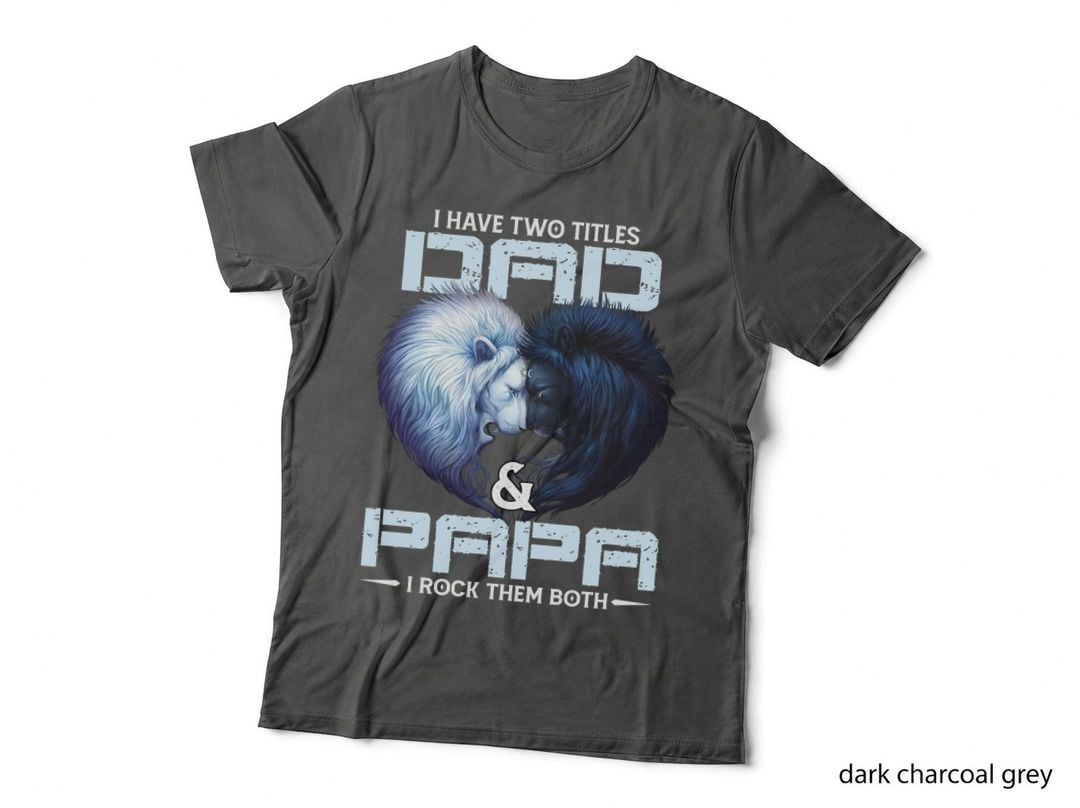 Dad and Papa Lion Love T-Shirt, Father's Day Gift, Dad Apparel