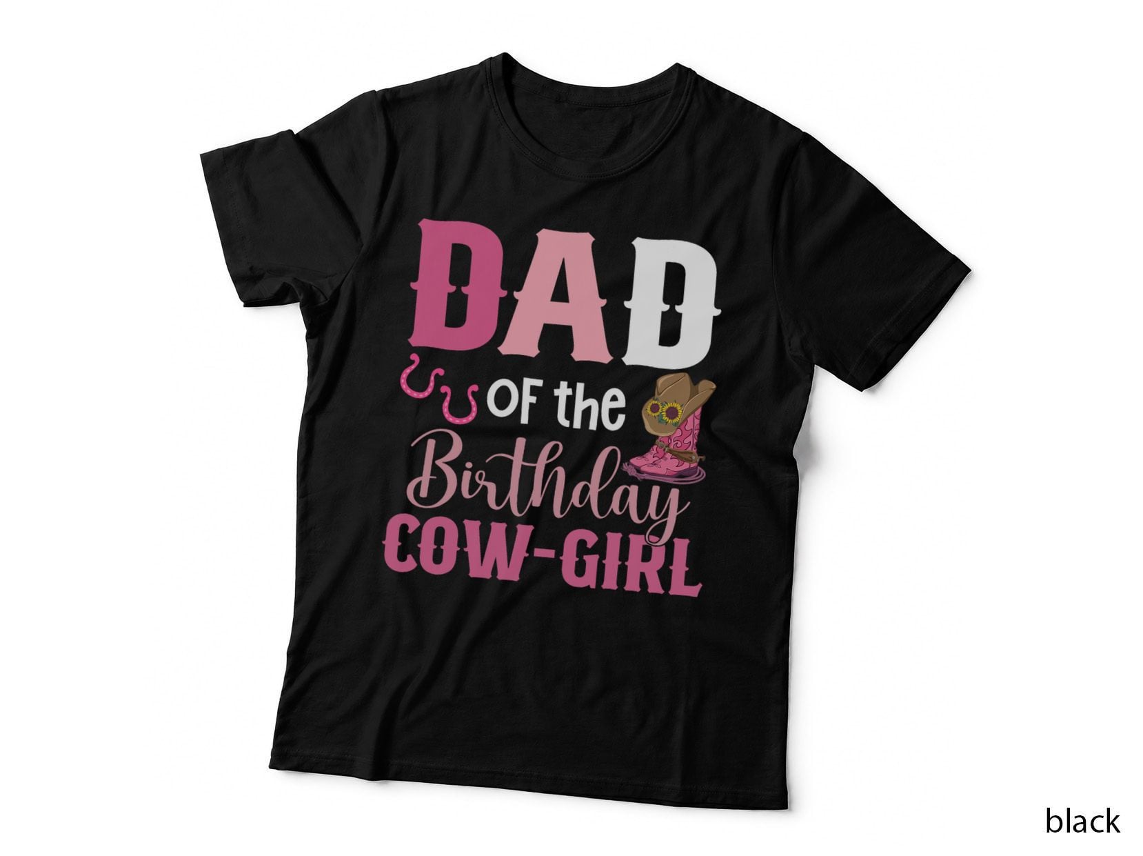 Dad of the Birthday Cowgirl Rodeo T-Shirt